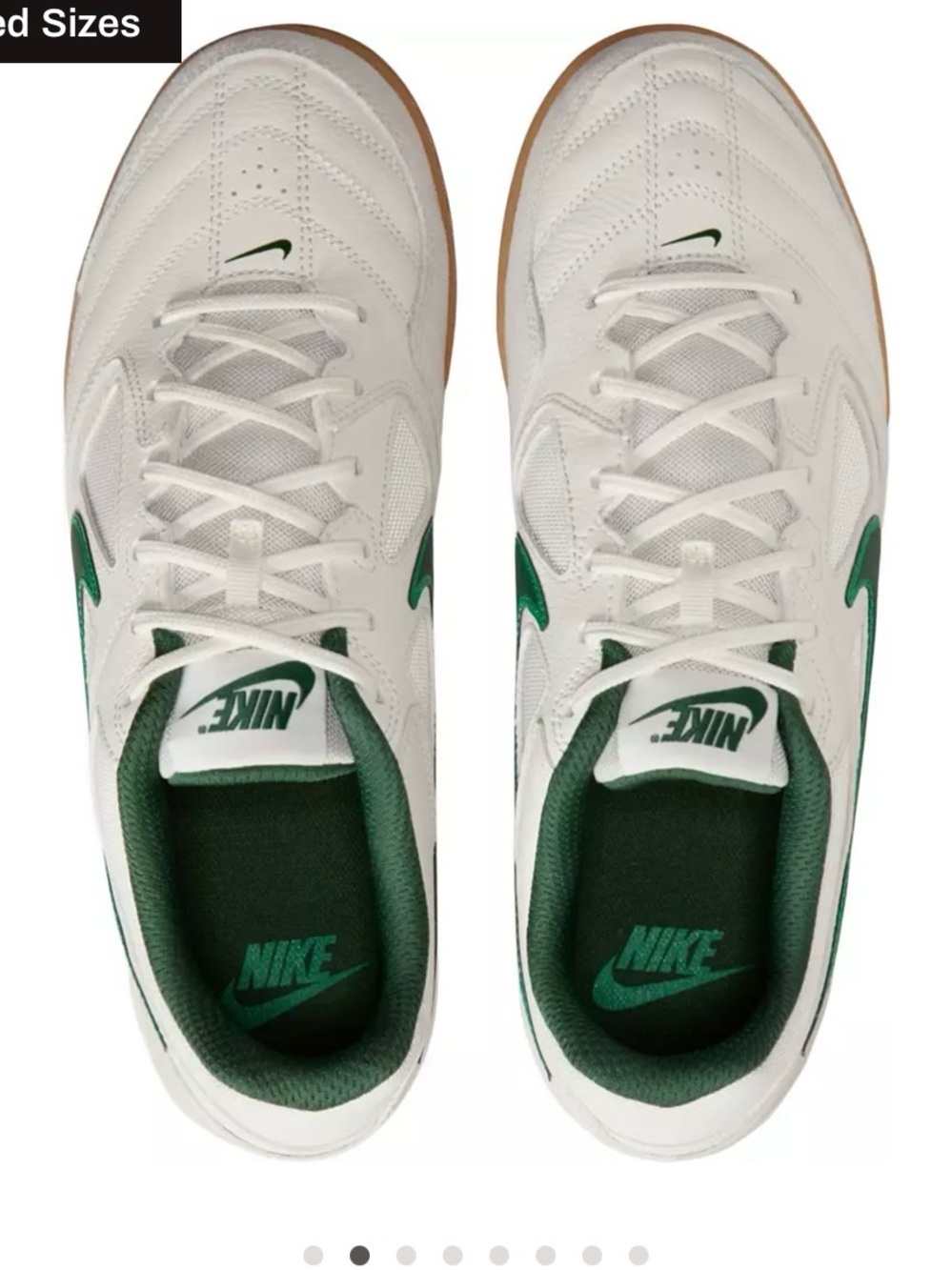 Nike White & Green Men's Low-Top Sneakers